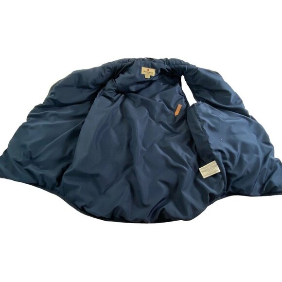 WOOLRICH Women Size S Blue Quilted Duck Down Puff Vest Filling Full Zip Pockets - Picture 9 of 16